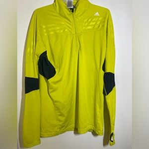 Adidas Climawarm Quarter Zip Volt Neon Jacket Men’s Size L